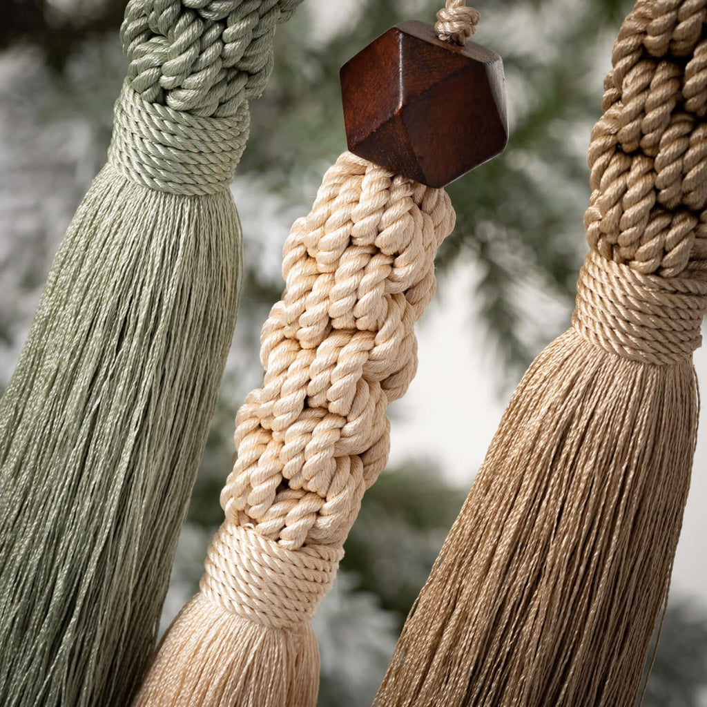 Braided Tassel Ornament Trio  