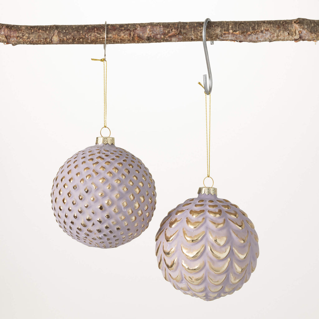 Lavender Ornament Set Of 2    