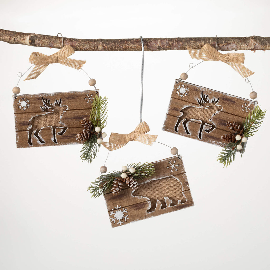 Woodland Ornament Set Of 3    