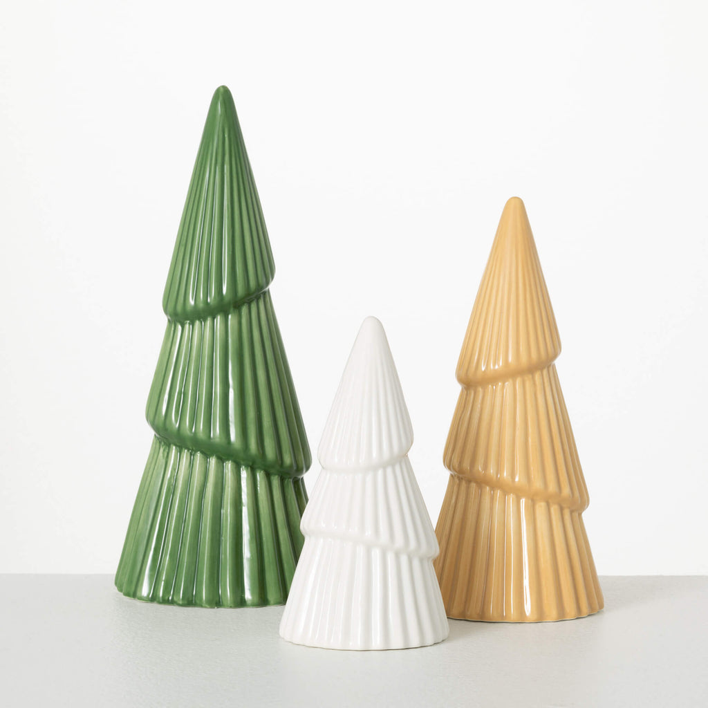 Shaped Mini Cone Tree Set Of 3