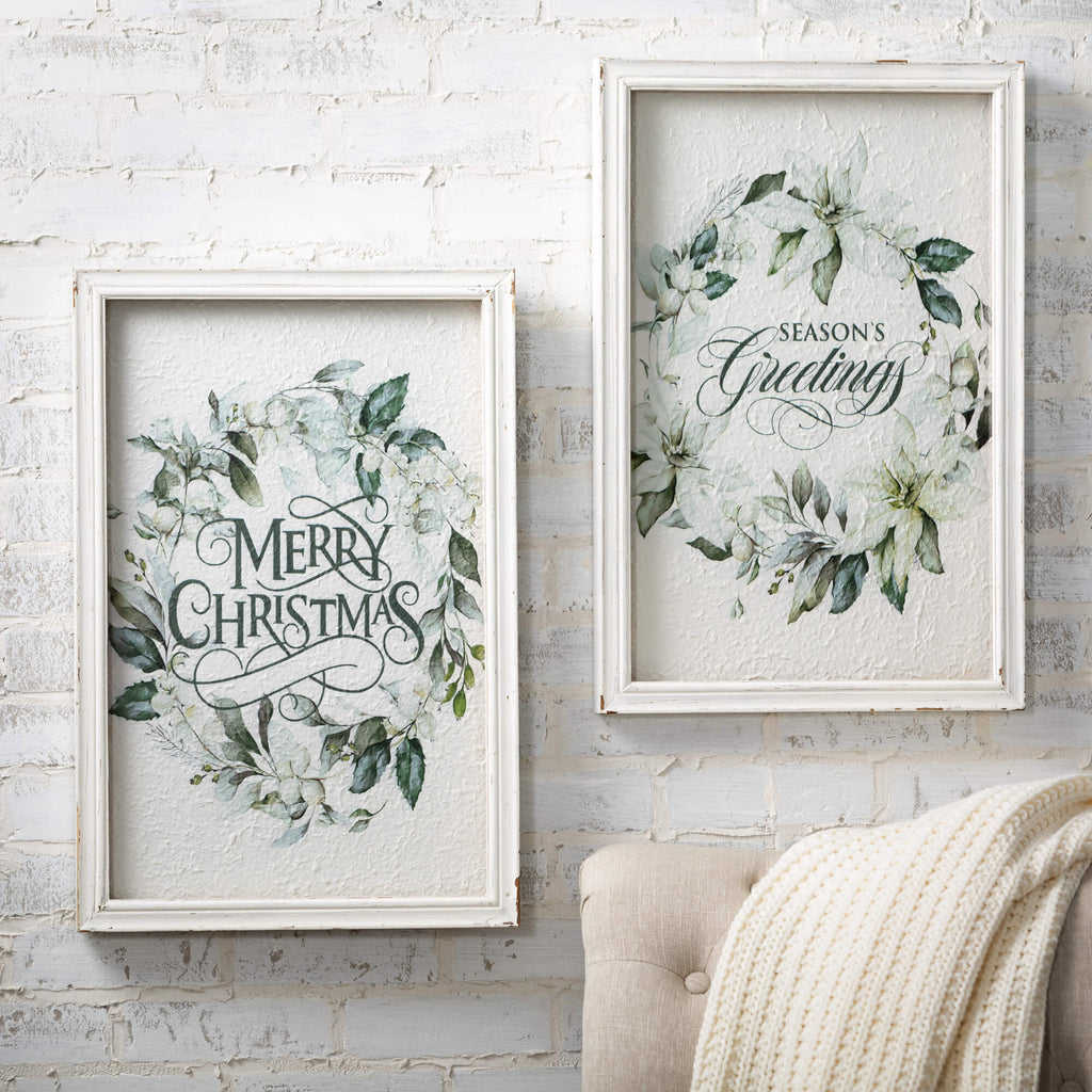 Poinsettia Wall Decor Set Of 2