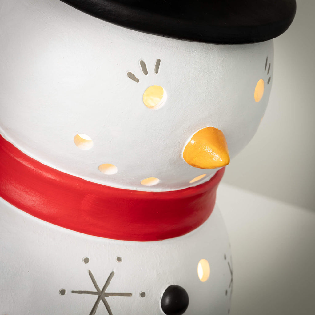 Outdoor Lighted Snowman Figure