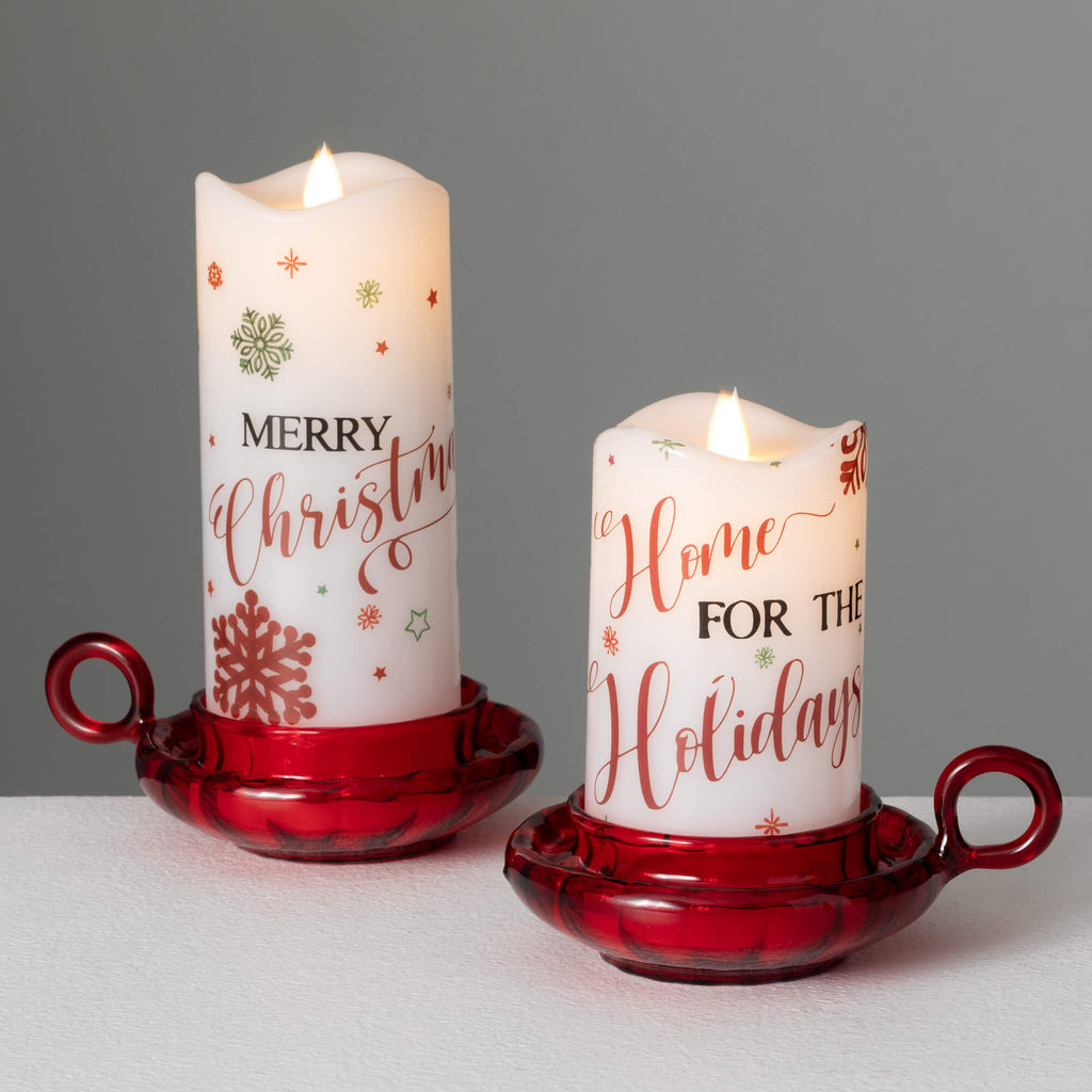 Lighted Candle Set Of 2       