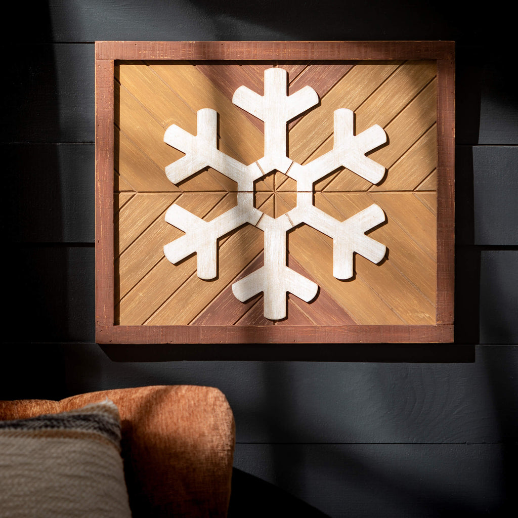 Snowflake Wood Wall Decor     