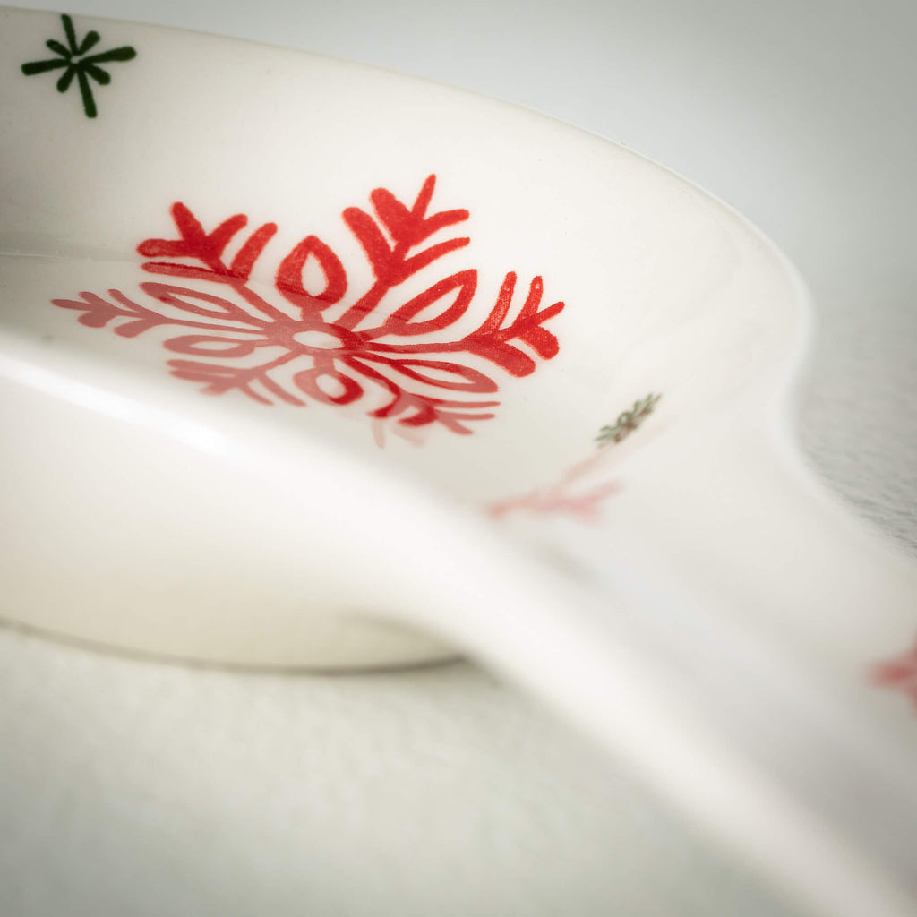 Ceramic Snowflake Spoon Rest  