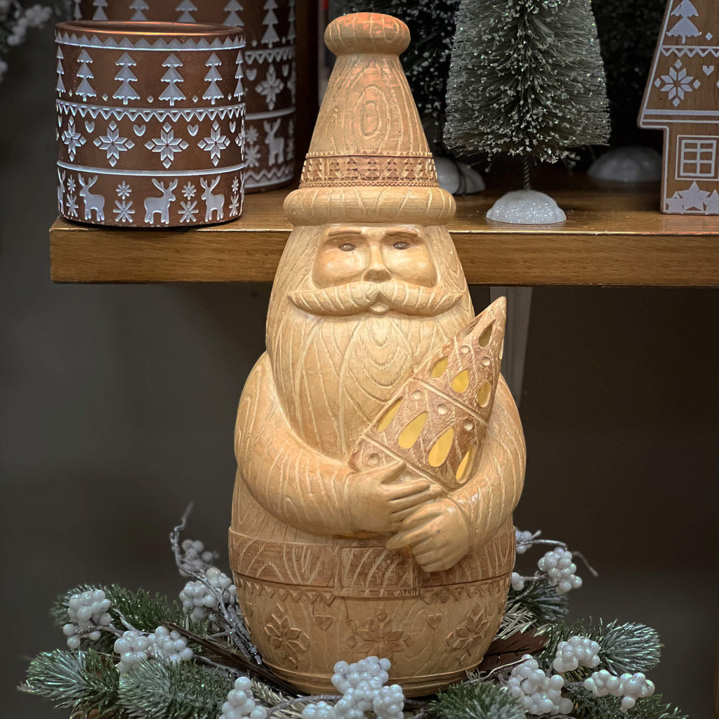 Scandi Led Santa Figurine     