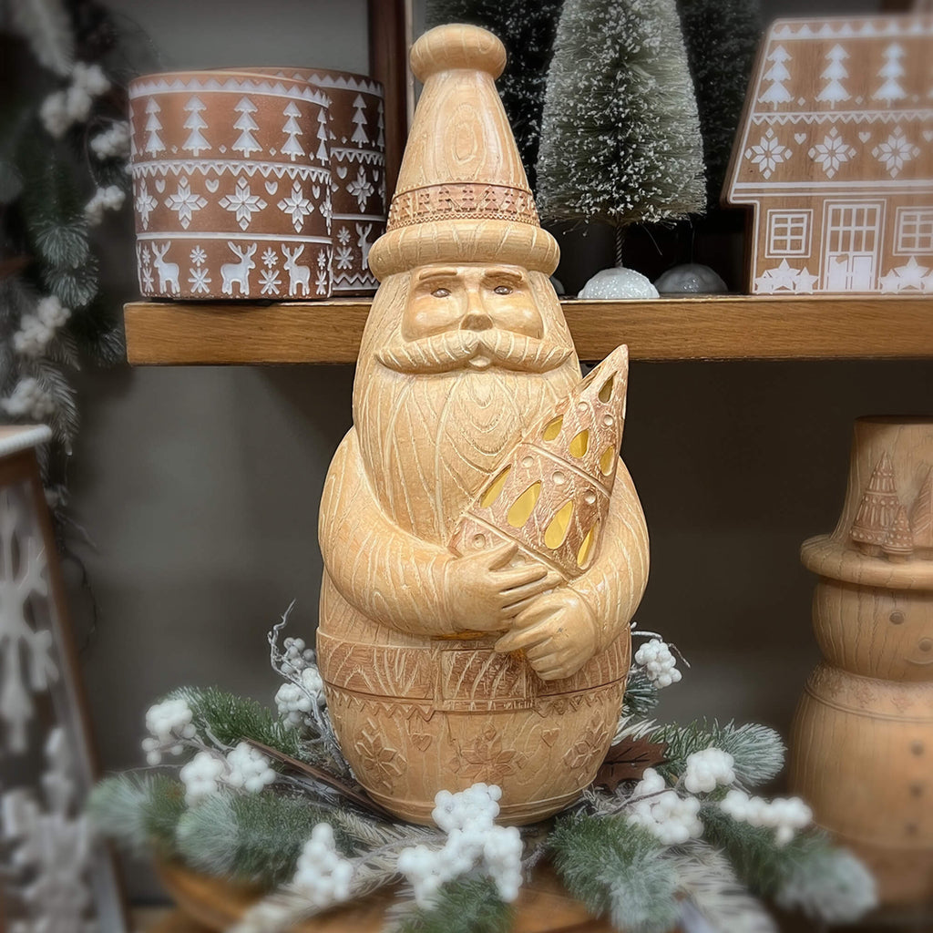 Scandi Led Santa Figurine     