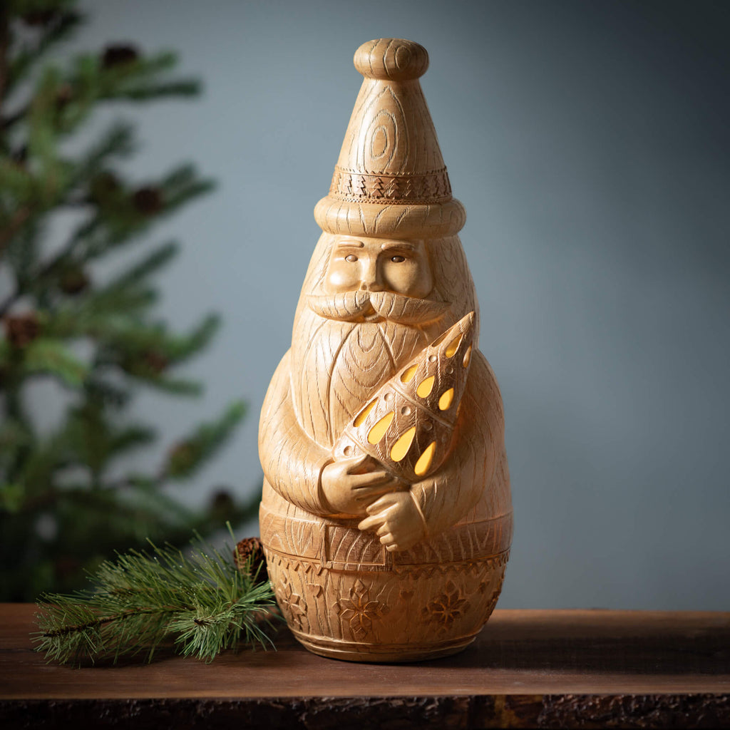 Scandi Led Santa Figurine     