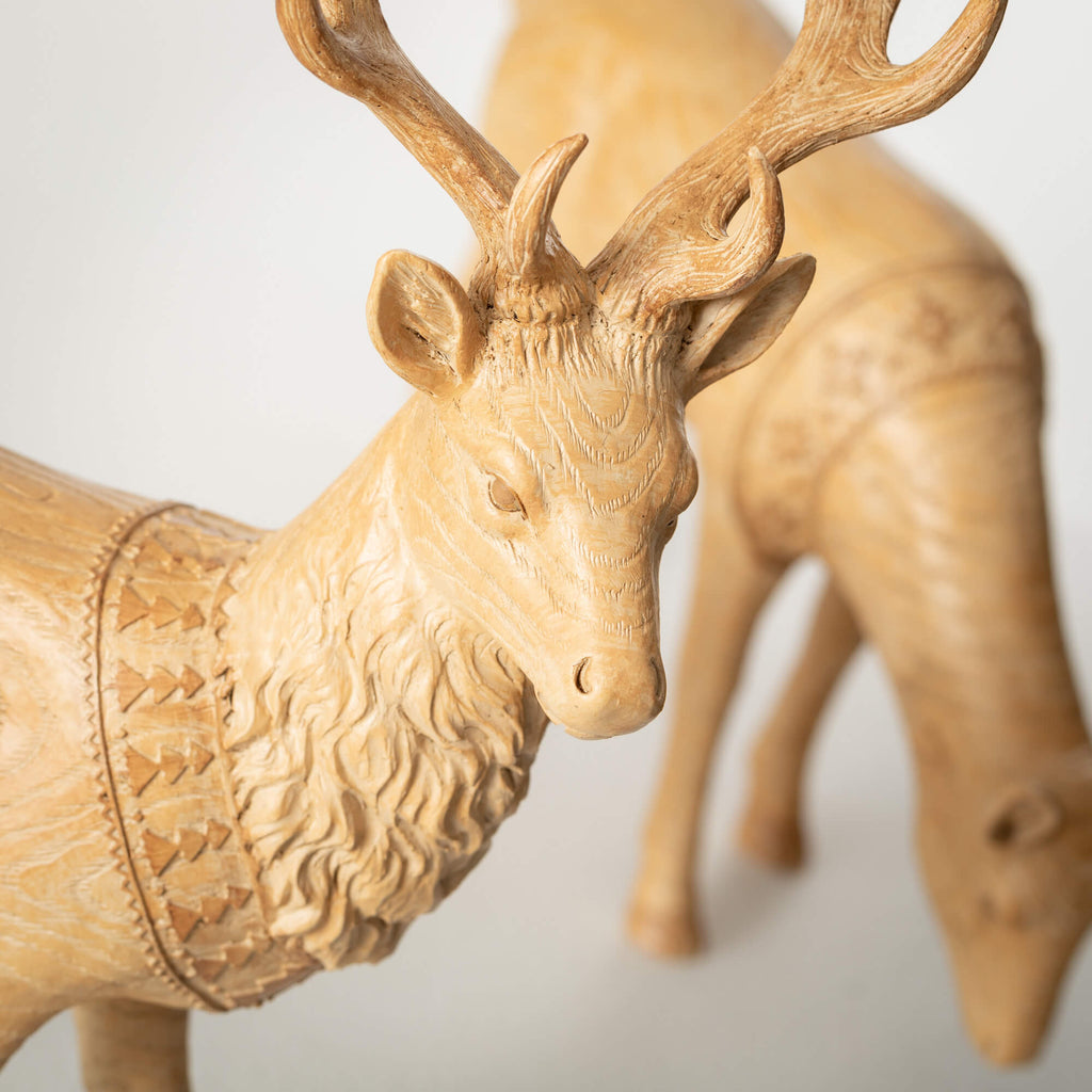 Scandi Neutral Deer Figure Set