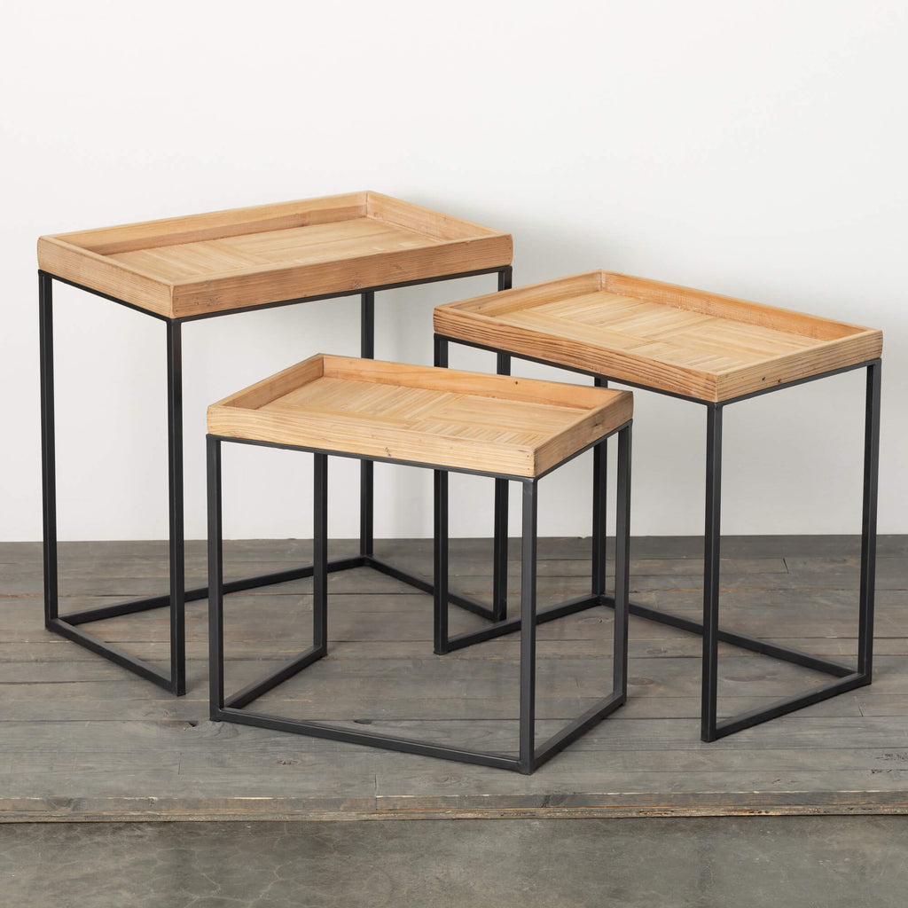 Stacking Japandi 3-Table Set  