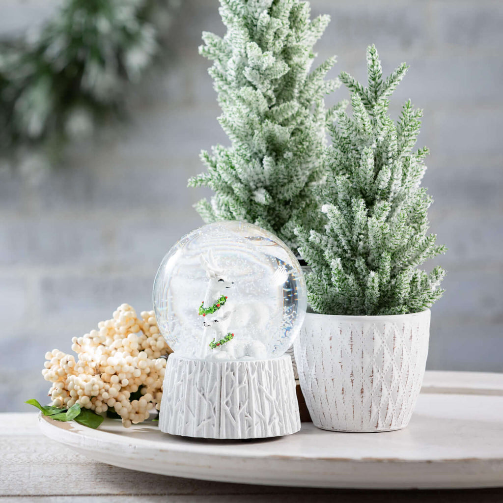 Snowy Pine Tree, Set Of 2     