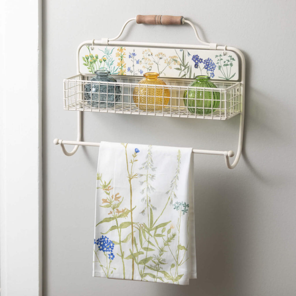 Herb Print Tea Towel Set Of 4 