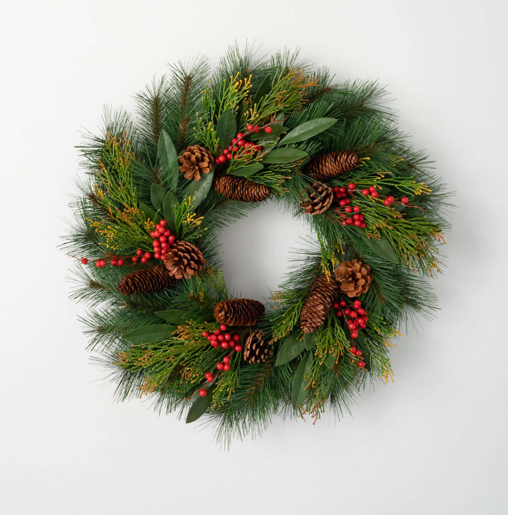 Rustic Pine & Berry Wreath    