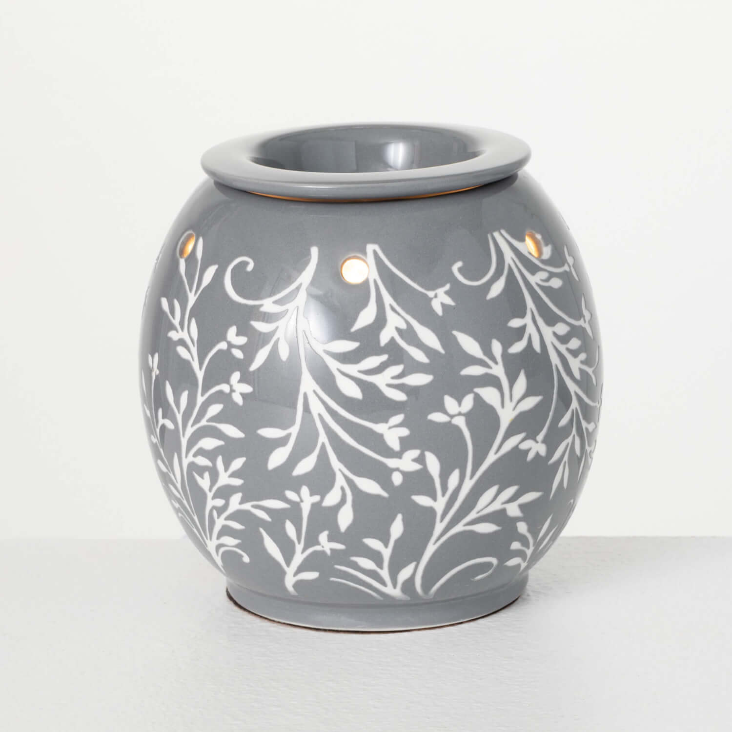 Grey Ceramic Electric Wax Melter & Candle Warmer