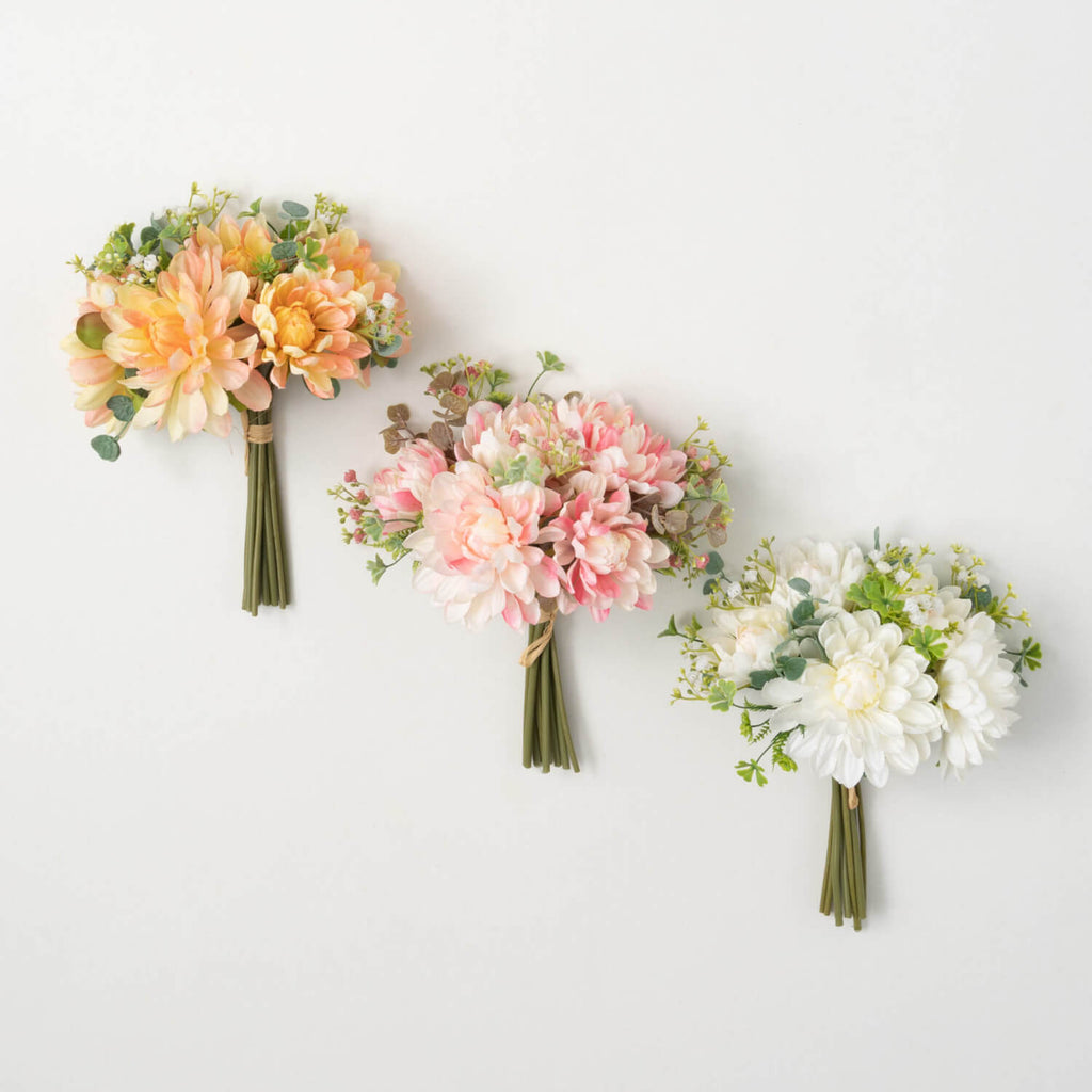 Pastel Dahlia Bush Bouquet Set