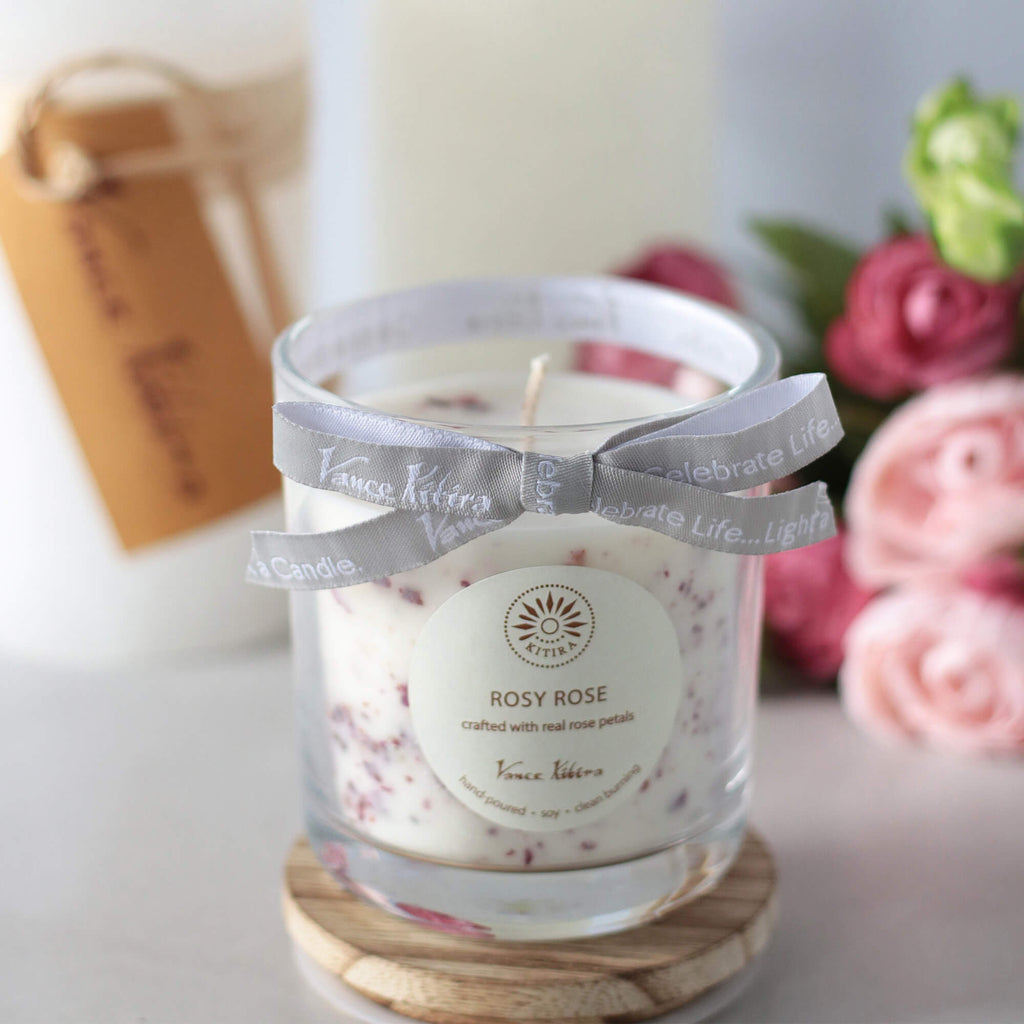 Small Rosy Rose Scented Candle