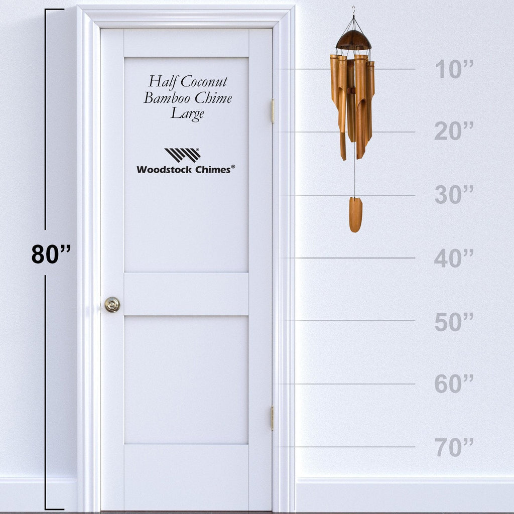 Half Coconut Bamboo Chime - Large proportion image