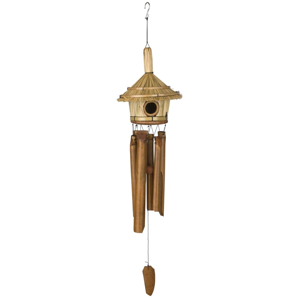 Thatched Roof Birdhouse Bamboo Chime full product image