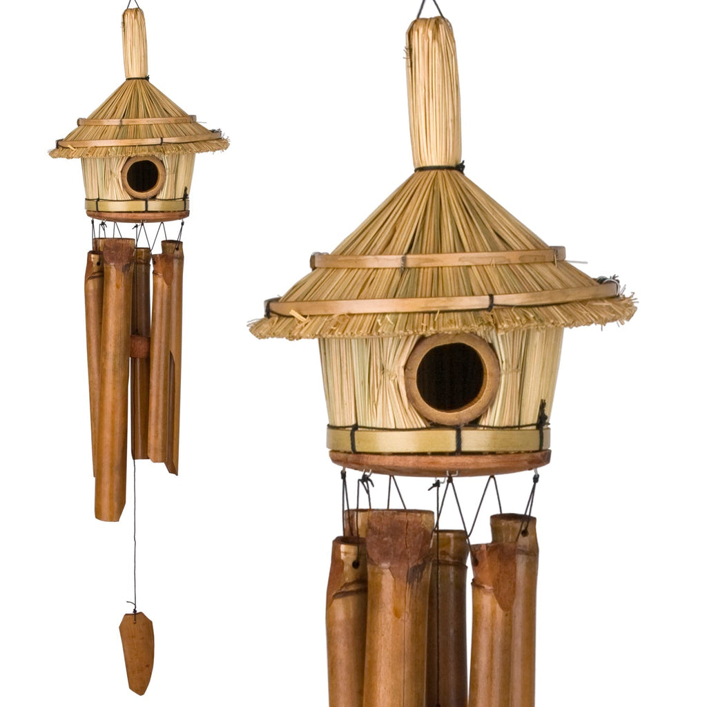 Thatched Roof Birdhouse Bamboo Chime main image