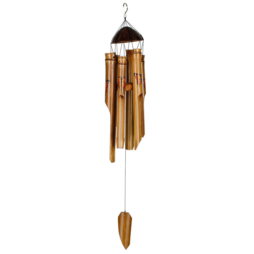Bamboo Butterfly Chime - Orange full product image