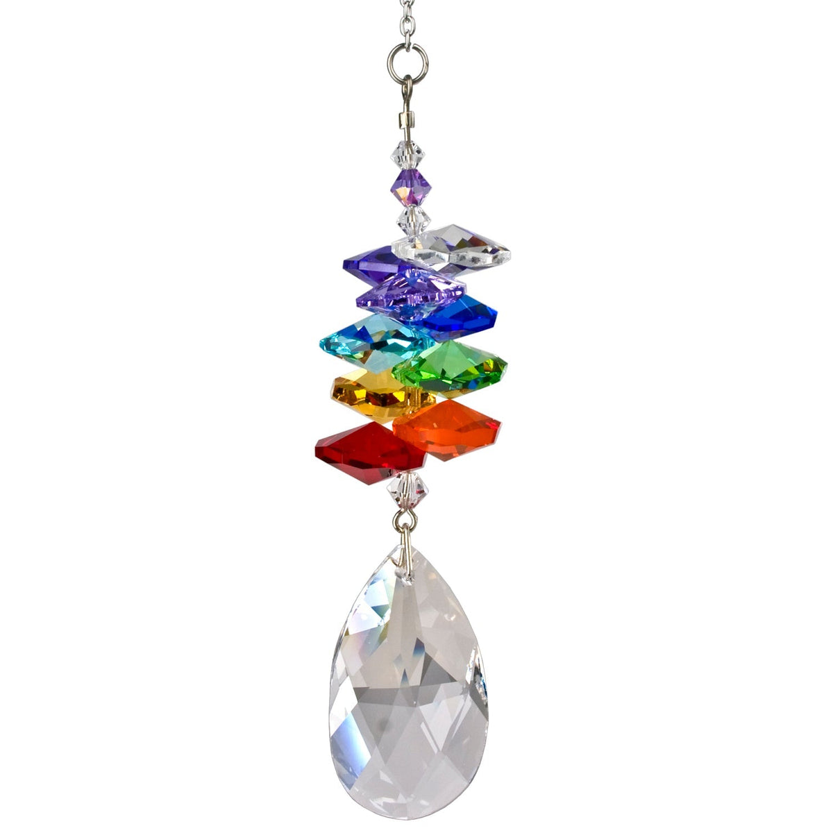 Crystal Rainbow Cascade Suncatcher - Almond – Woodstock Chimes