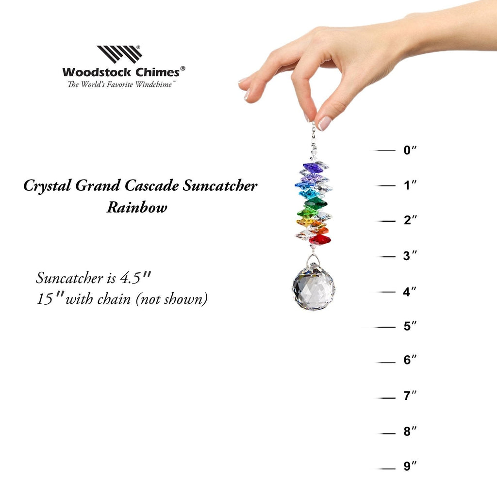 Crystal Grand Cascade Suncatcher - Rainbow proportion image