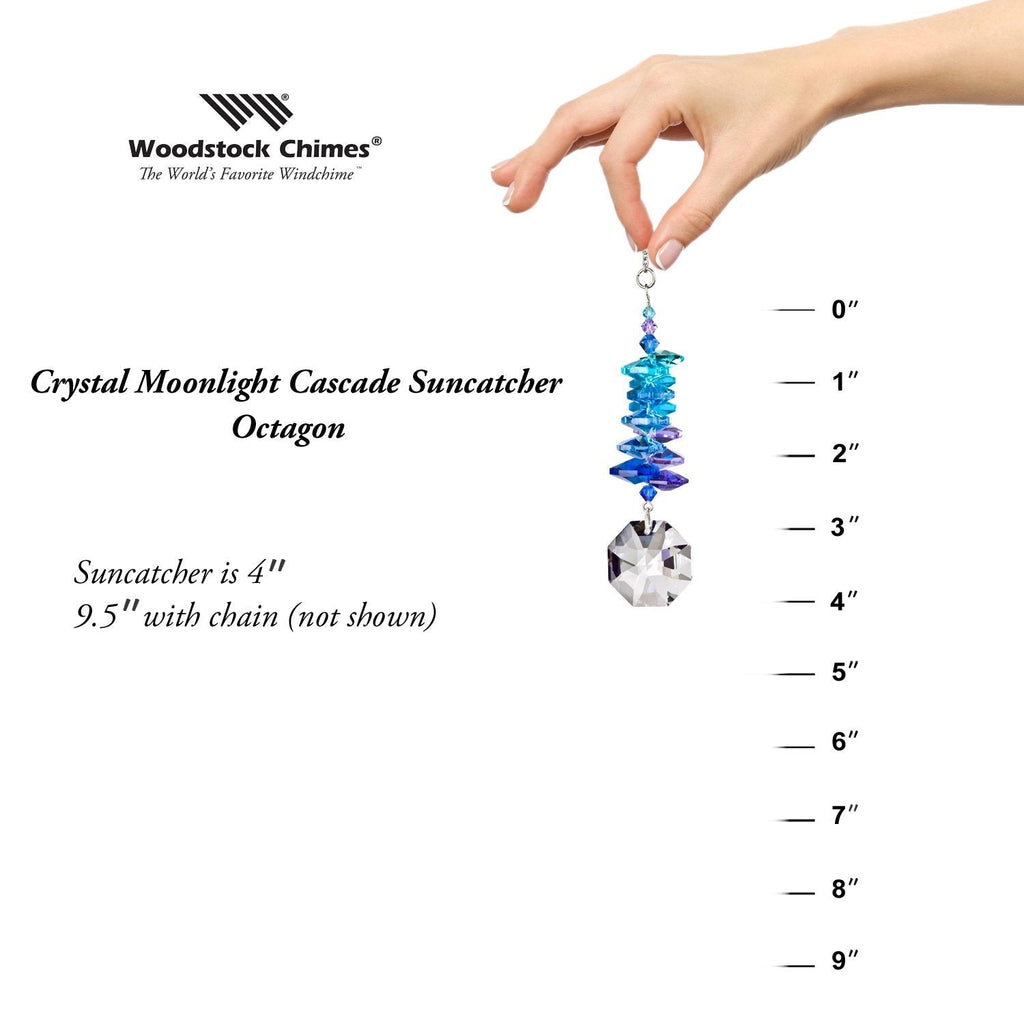 Crystal Moonlight Cascade Suncatcher - Octagon proportion image