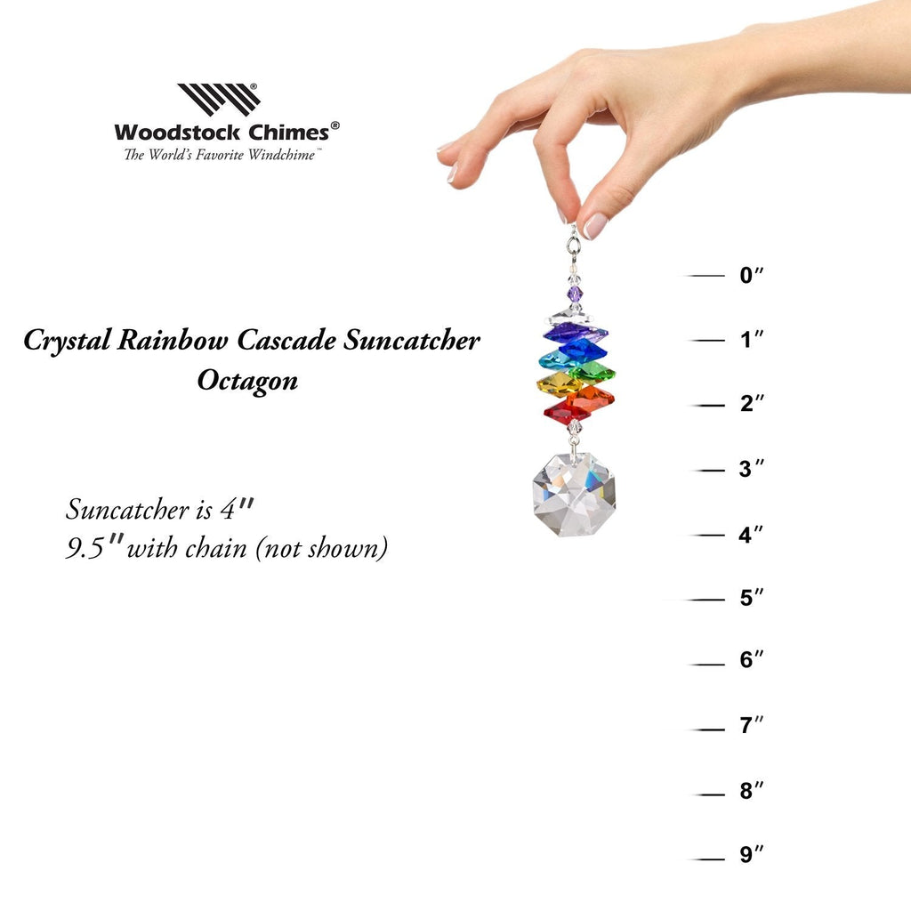 Crystal Rainbow Cascade Suncatcher - Octagon proportion image
