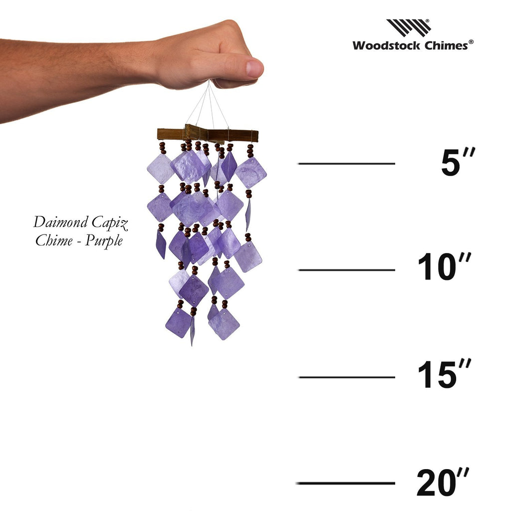 Diamond Capiz Chime - Purple proportion image
