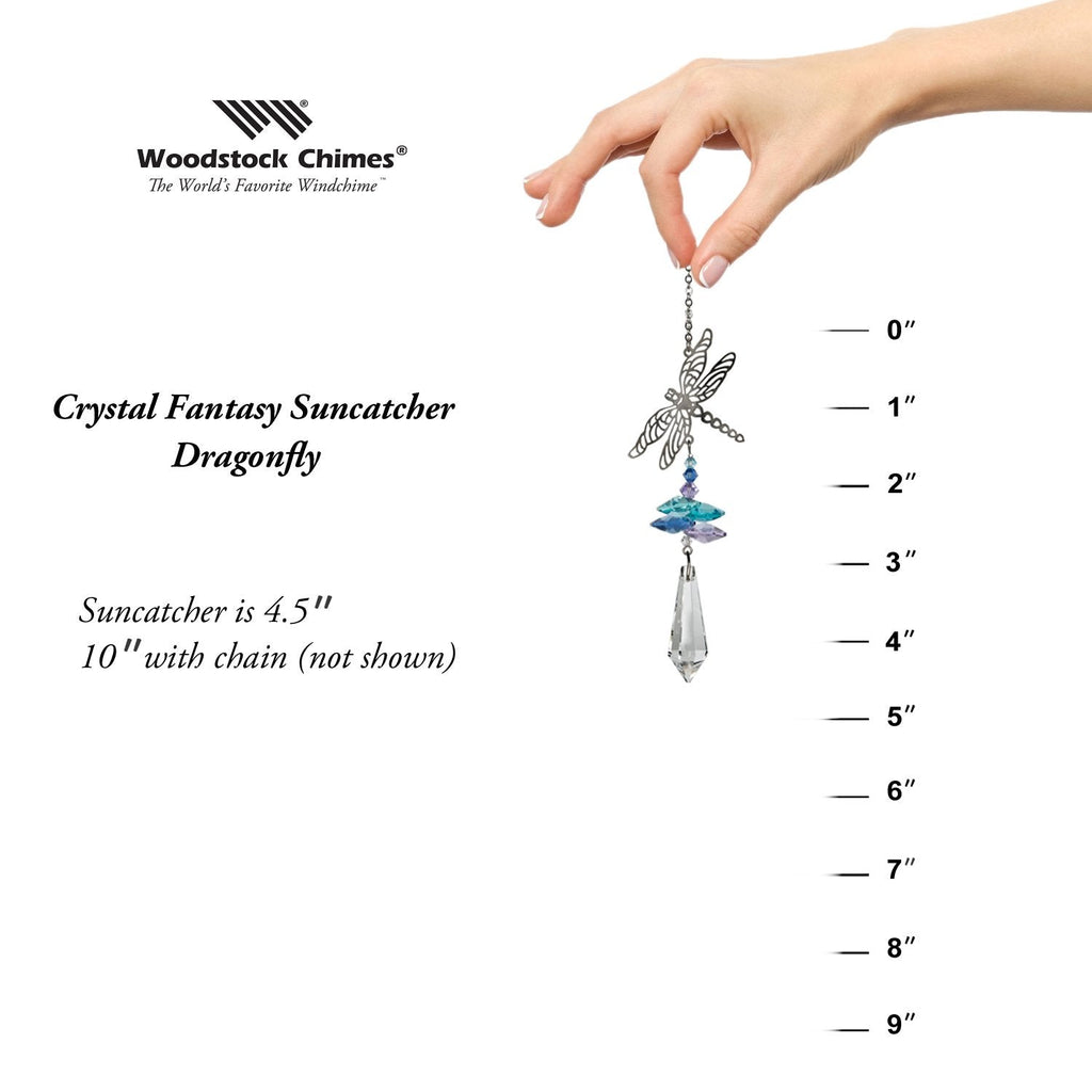 Crystal Fantasy Suncatcher - Dragonfly proportion image