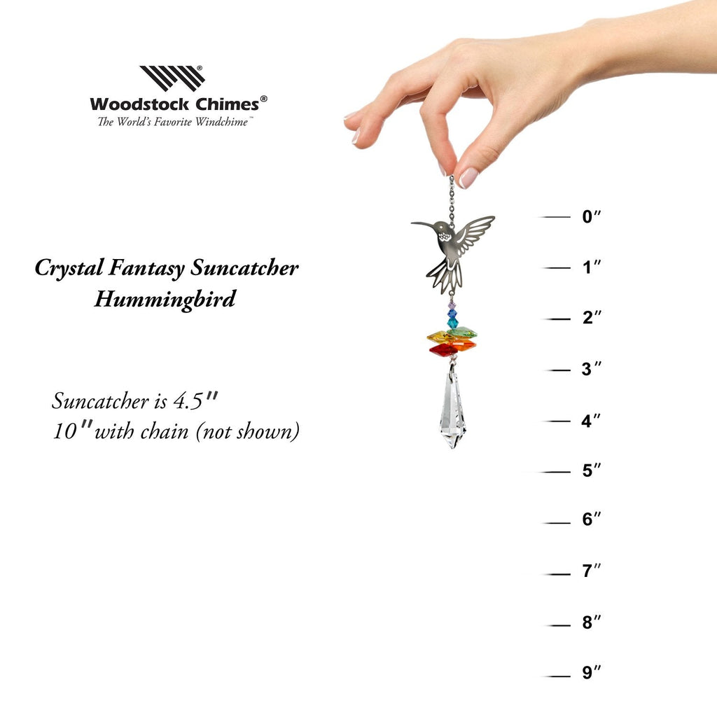 Crystal Fantasy Suncatcher - Hummingbird proportion image