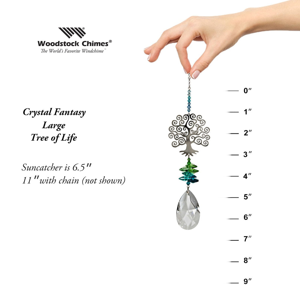Crystal Fantasy Suncatcher - Large, Tree of Life proportion image