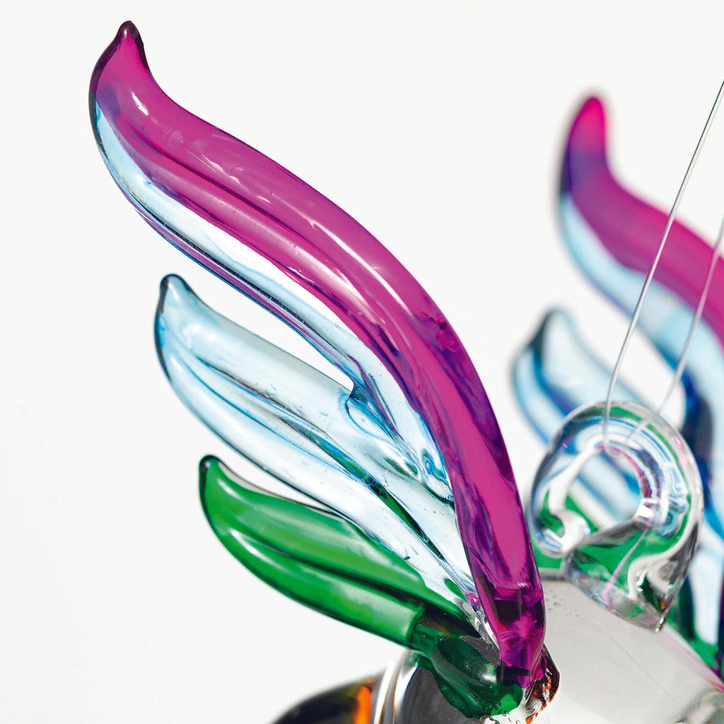 Fantasy Glass Suncatcher - Hummingbird, Summer Rainbow closeup image
