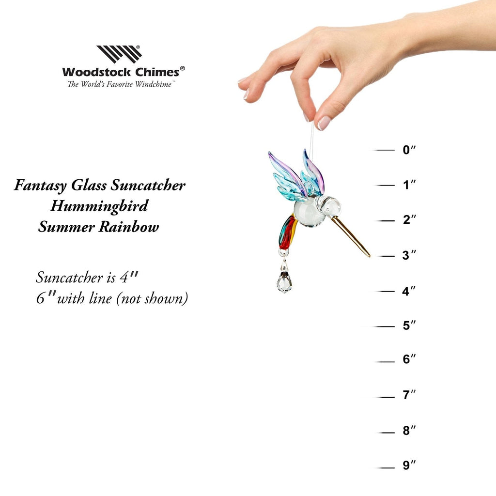 Fantasy Glass Suncatcher - Hummingbird, Summer Rainbow proportion image