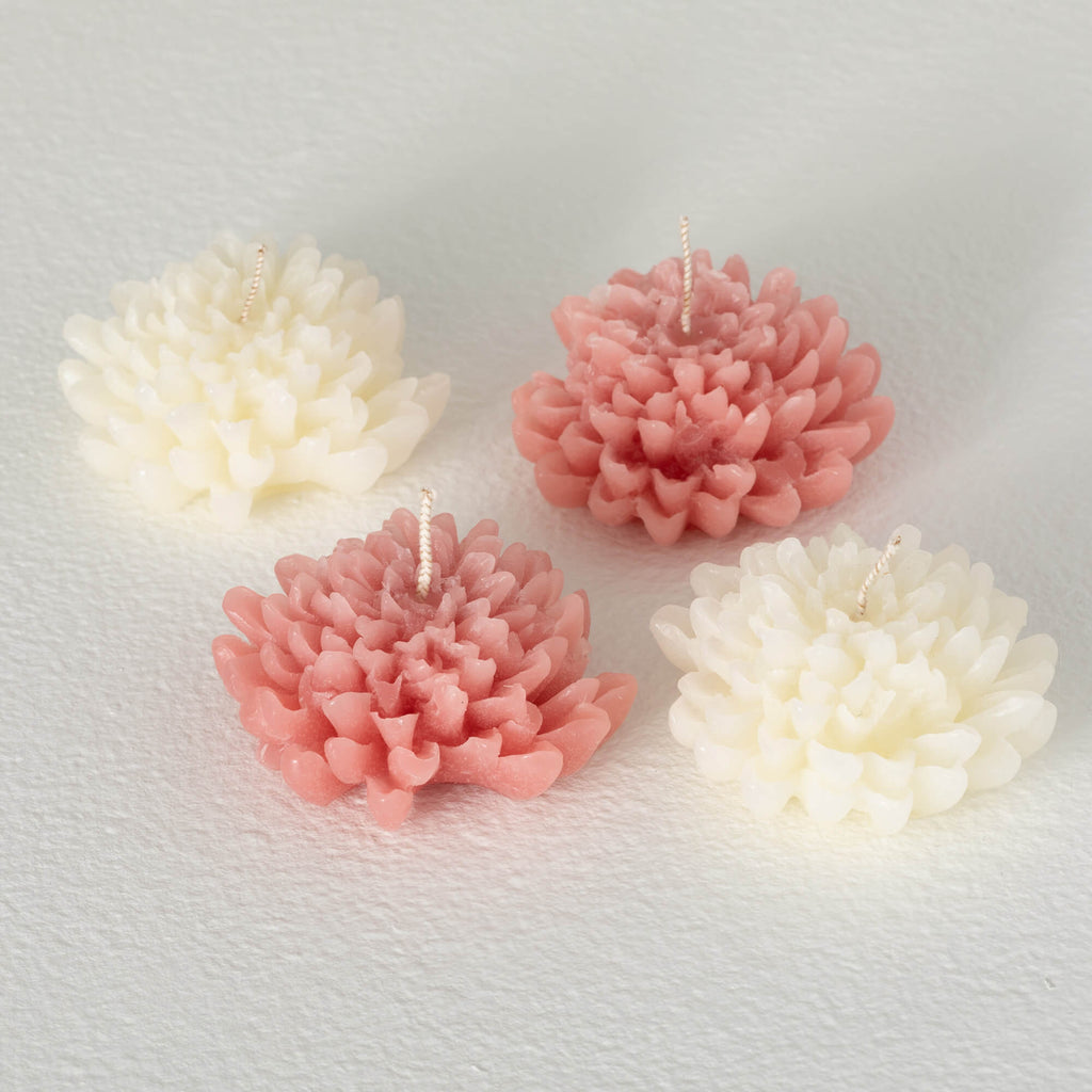 Blooming Flower Candle Set 4  
