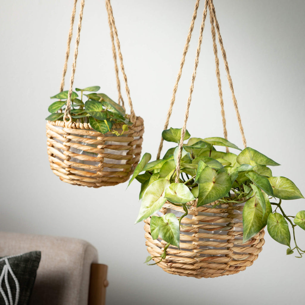 Natural Weave Hanging Baskets 