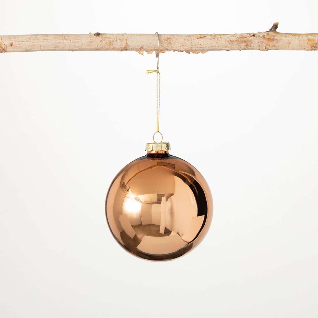 Classic Copper Ball Ornament  