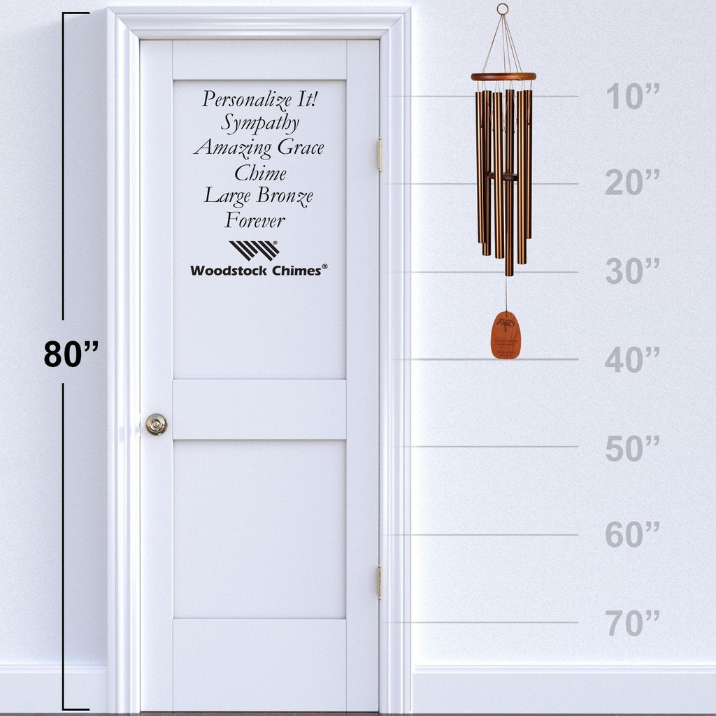 Personalize It! Sympathy Amazing Grace Chime - Large Bronze, Forever proportion image
