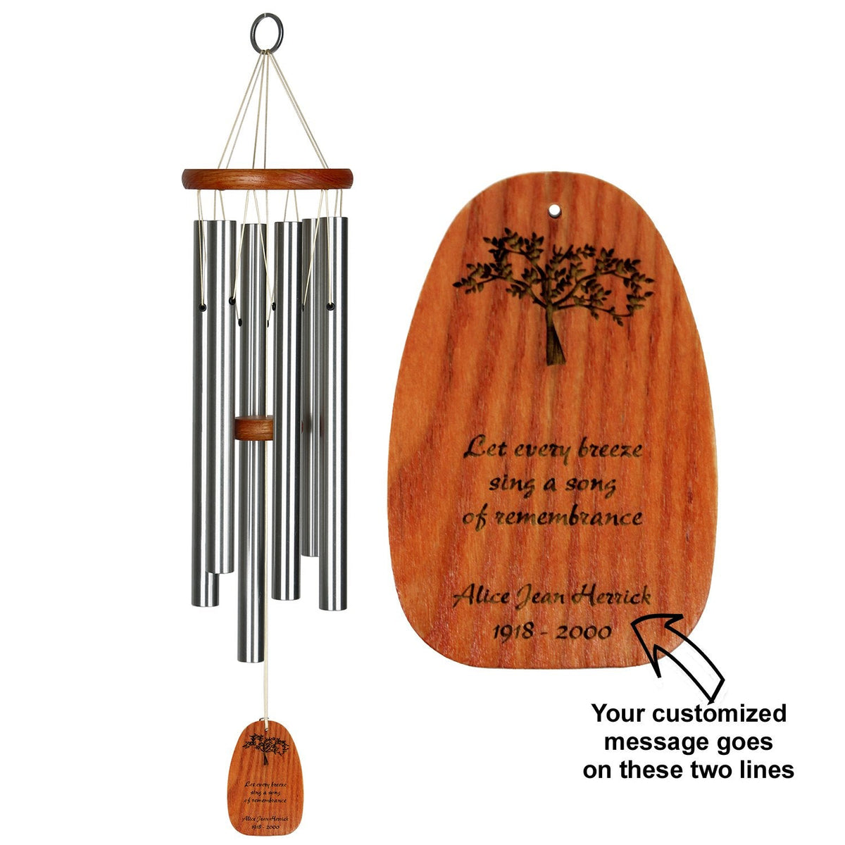 Personalize It! Sympathy Amazing Grace Chime - Remembrance – Woodstock ...