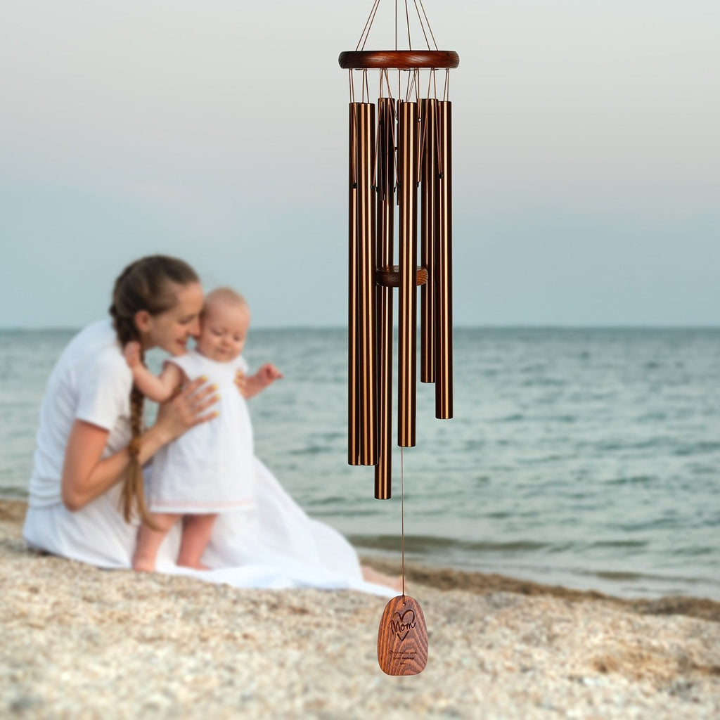 Personalize It! Mom Heart - Pachelbel Canon Chime - Bronze lifestyle image