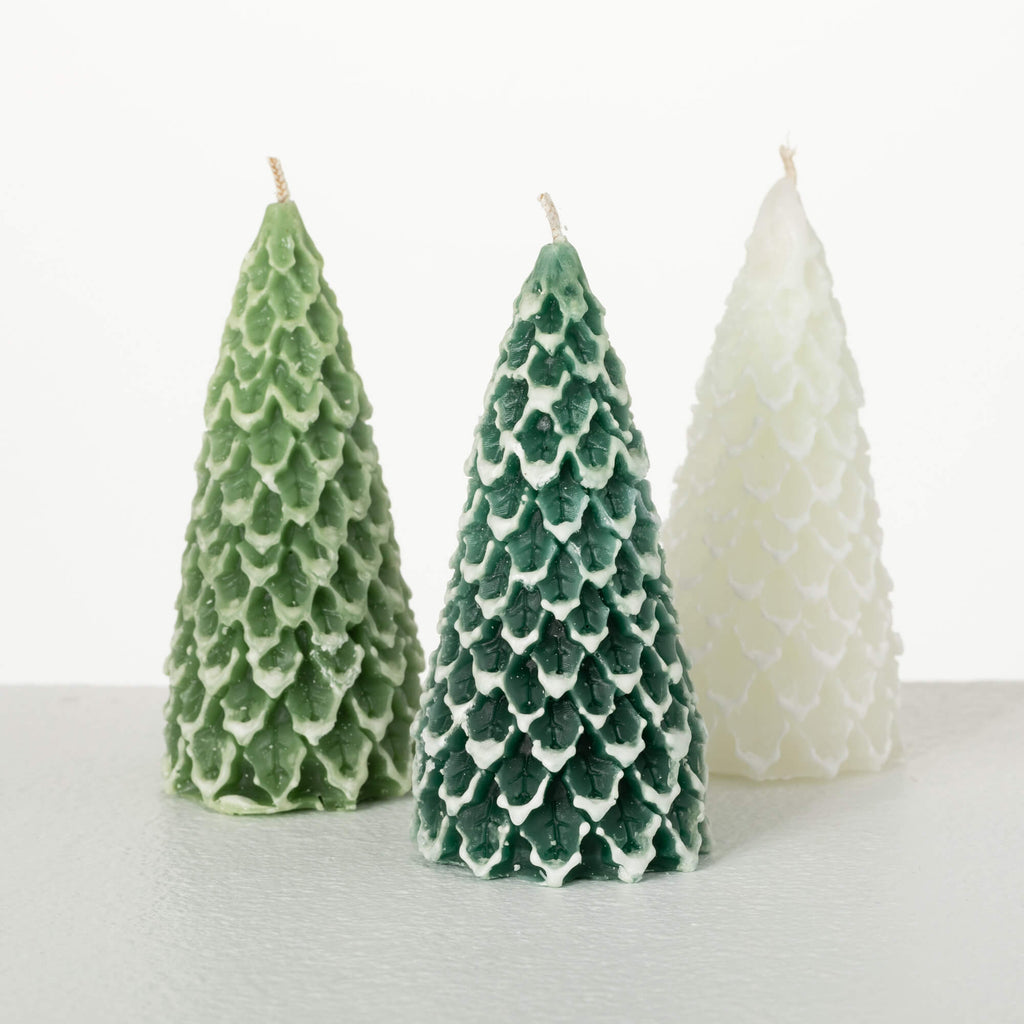 Cone Pine Tree Candle Set Of 3