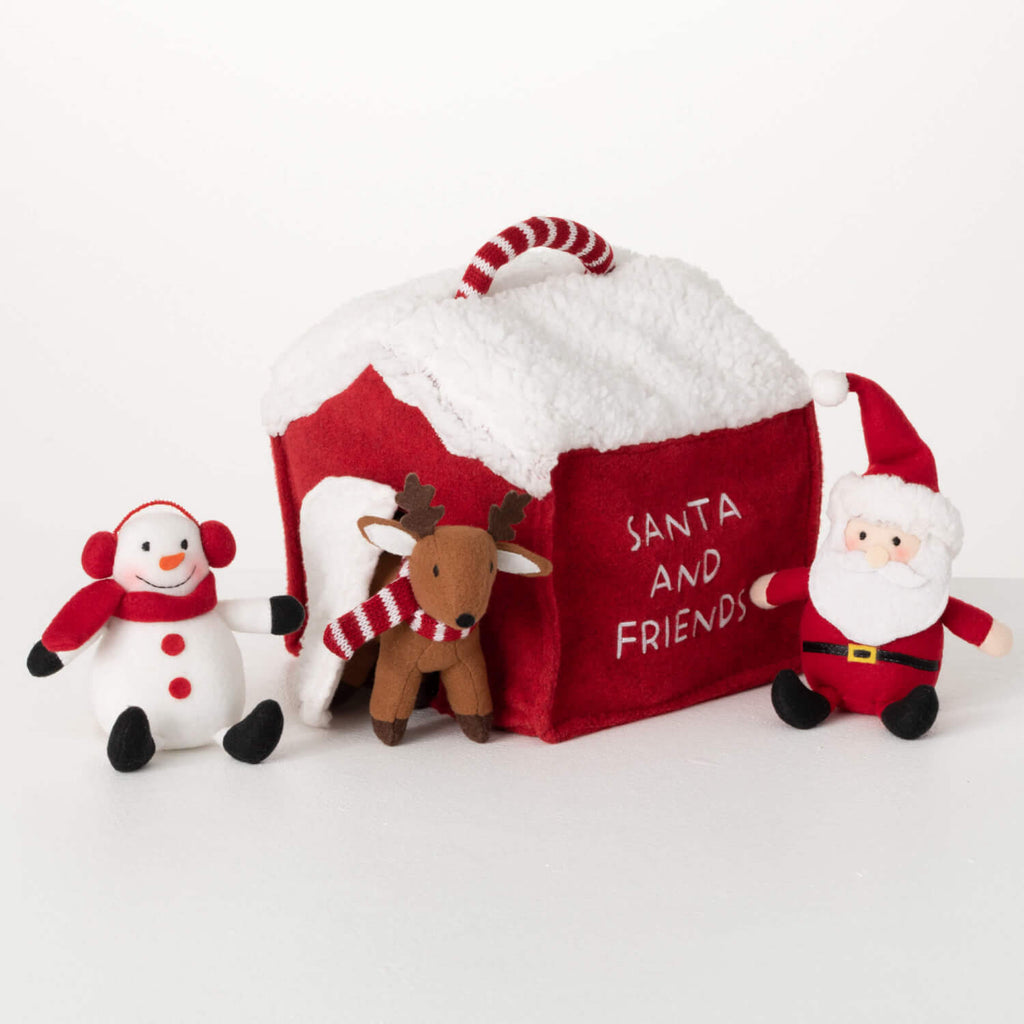 Santa And Friends Plush Set   