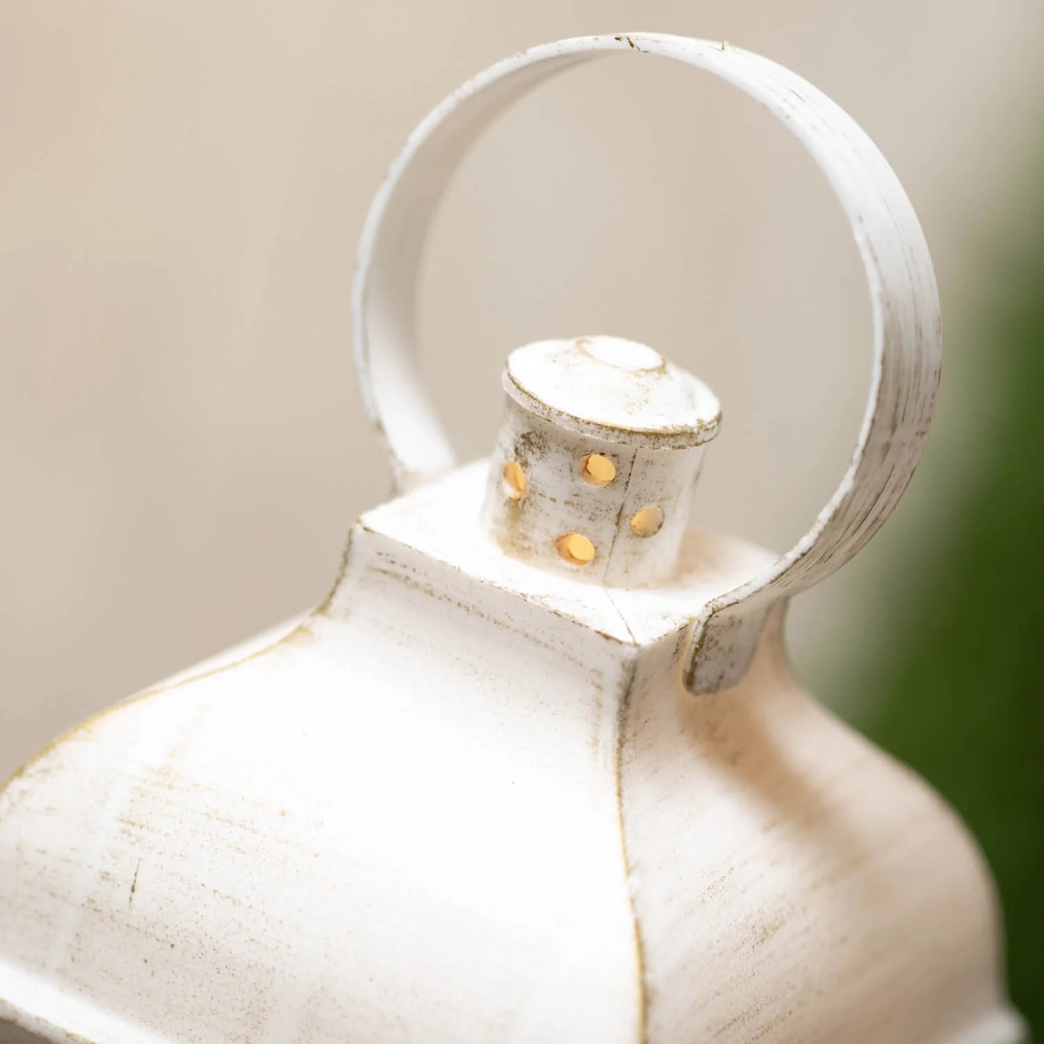 Mini White Rustic Lantern